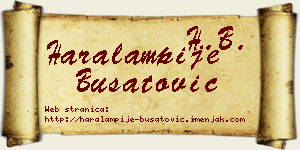 Haralampije Bušatović vizit kartica